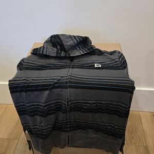 DC Black and Gray Striped Hoodie
